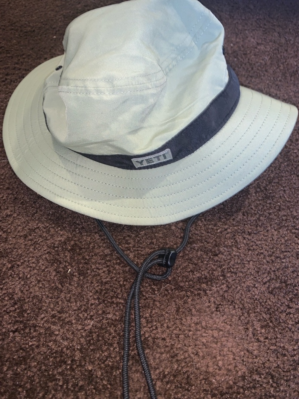 Yeti Light Green Bucket Hat with Chin Cord